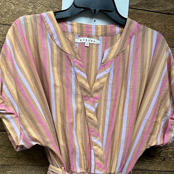 Xirena Drue Midi Dress Neopolitan Stripe w Pockets - Picture 2 of 8